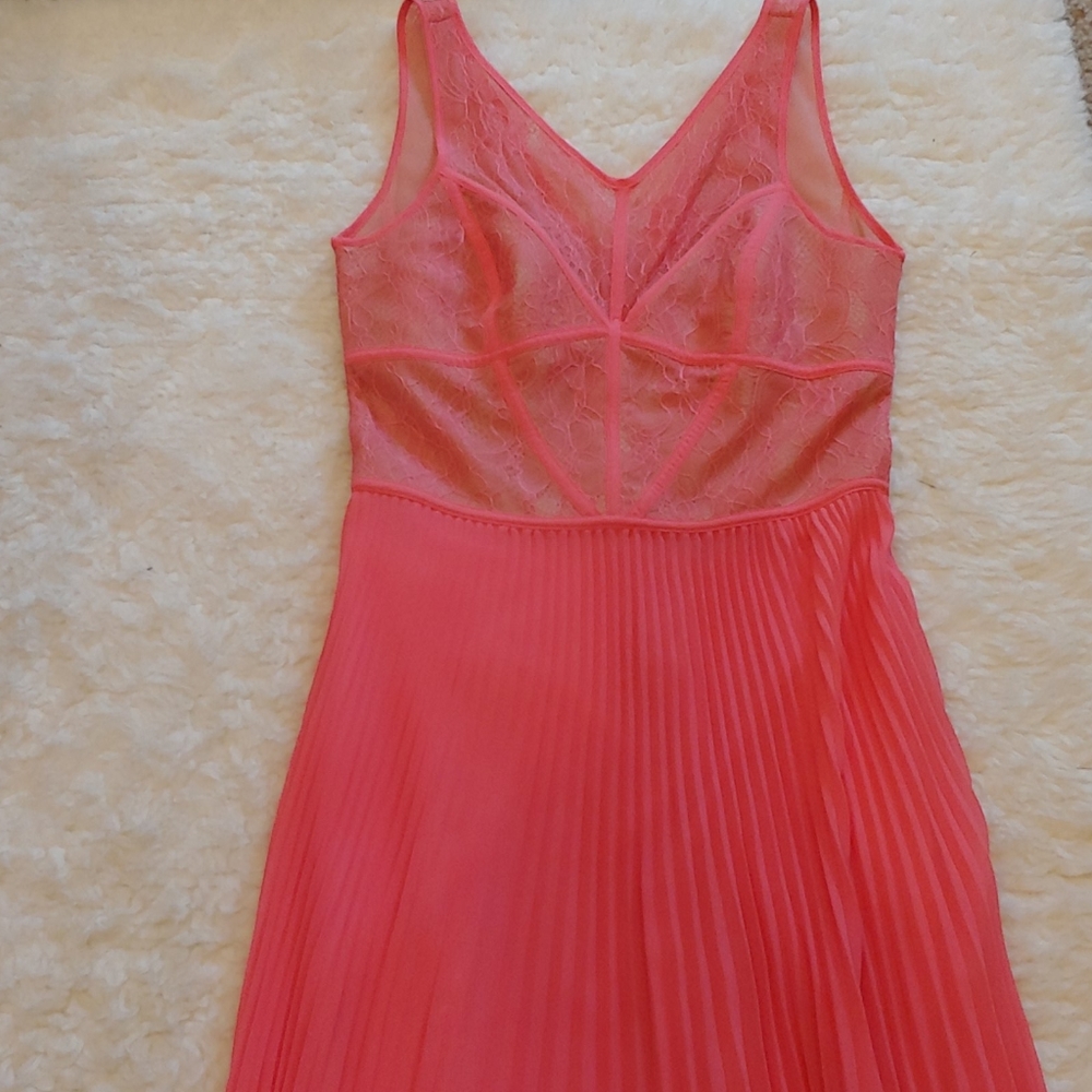 Show stopper lace and pleated maxi dress